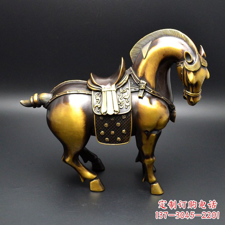 仿古铜马雕塑
