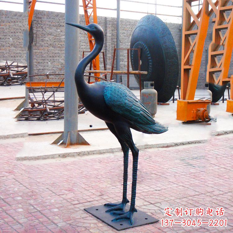 仿古仙鹤雕塑