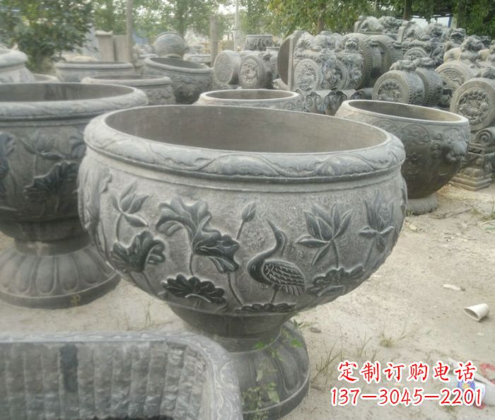 仿古圆形石水缸