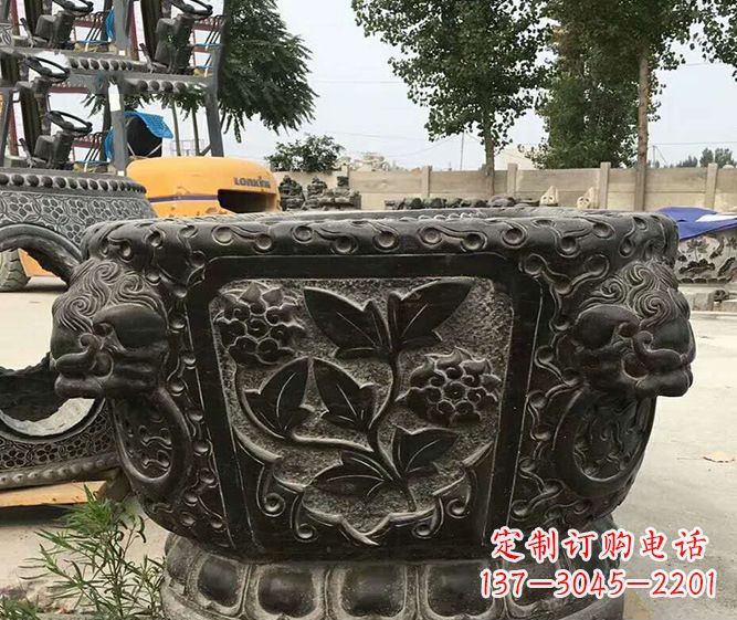 仿古招财水缸石雕 (3)