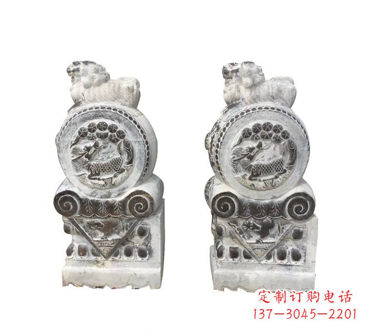 仿古镇宅狮子抱鼓石