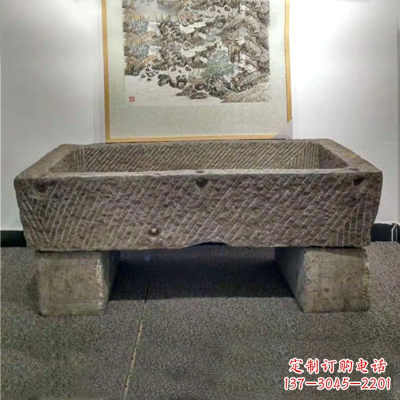仿古做旧石雕石槽