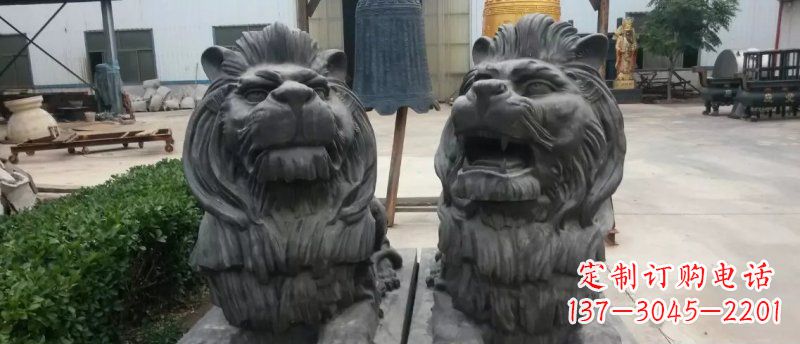 玻璃钢狮子雕塑 玻璃钢狮子雕塑