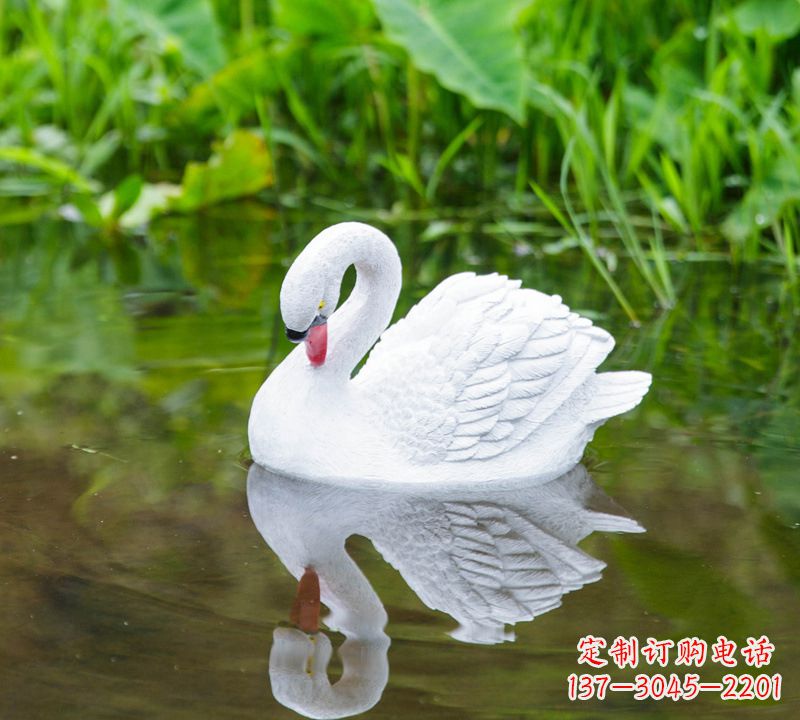 仿真大白鹅曲脖睡觉款