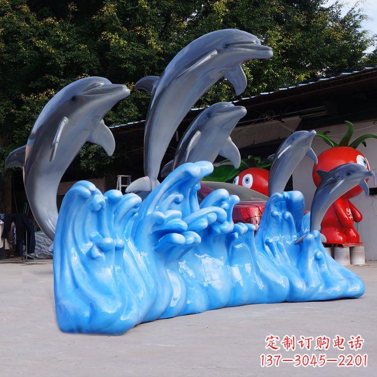 仿真海豚玻璃钢雕塑