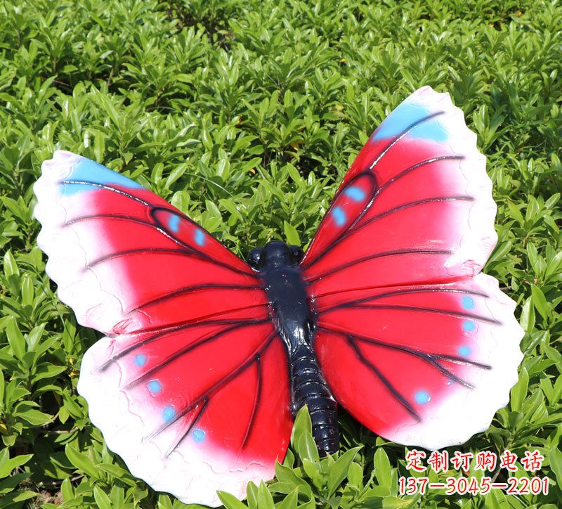 仿真蝴蝶彩绘动物雕塑摆件