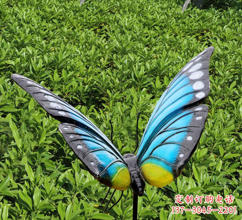 仿真蝴蝶插件,玻璃钢公园昆虫雕塑