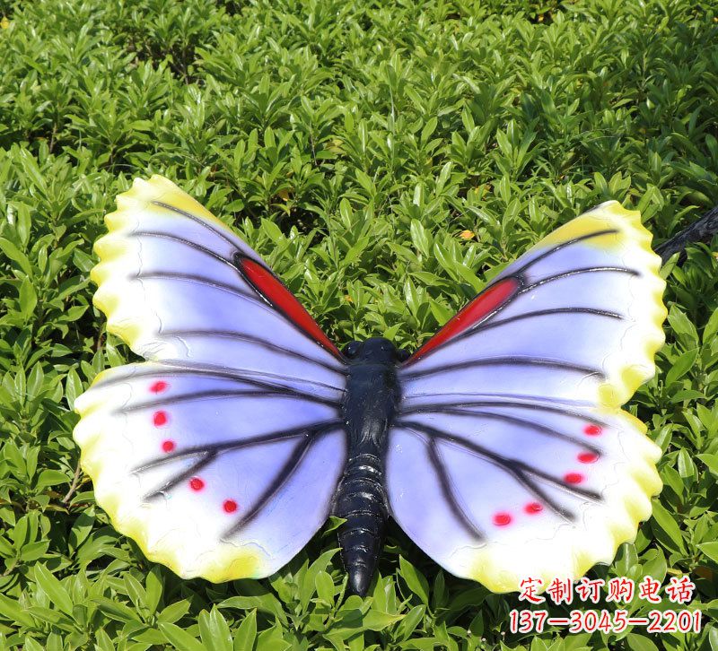 仿真蝴蝶园林草地绘动物雕塑