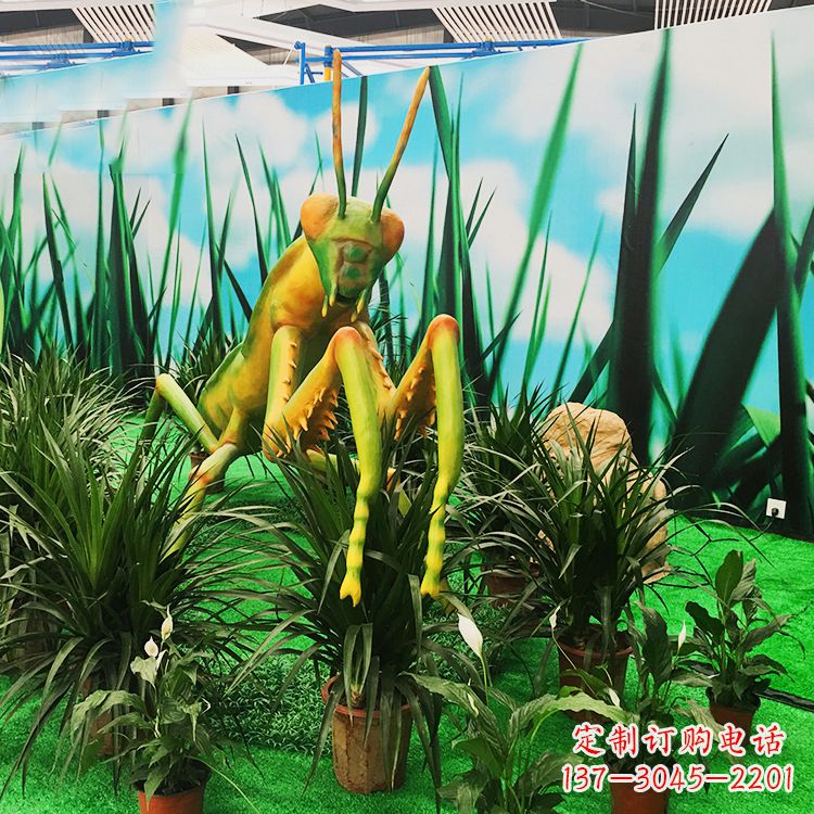 仿真螳螂玻璃钢雕塑