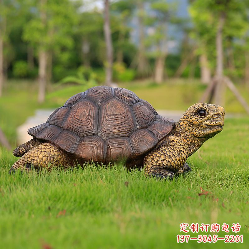 仿真乌龟-玻璃钢仿真动物雕塑草坪摆件