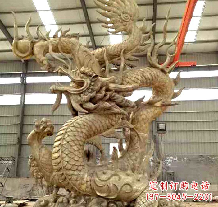 飞龙铜雕塑