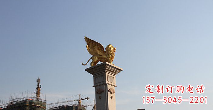 飞狮黄铜狮子铜雕