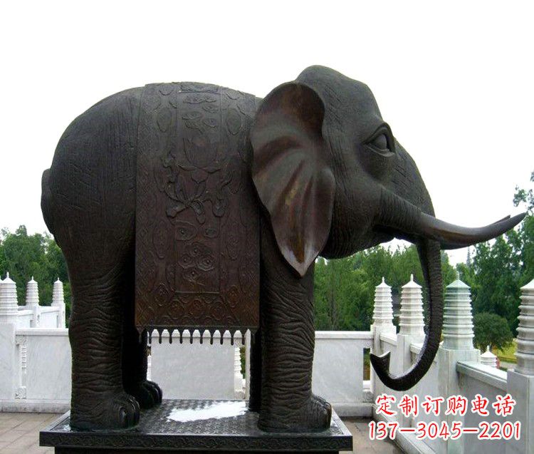 非洲象铜雕