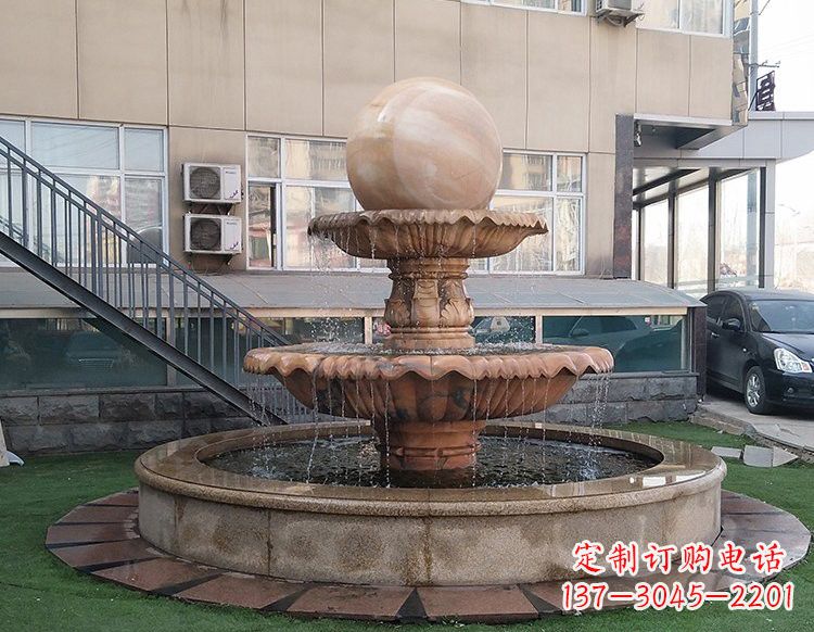 风水球喷泉石雕 (2)
