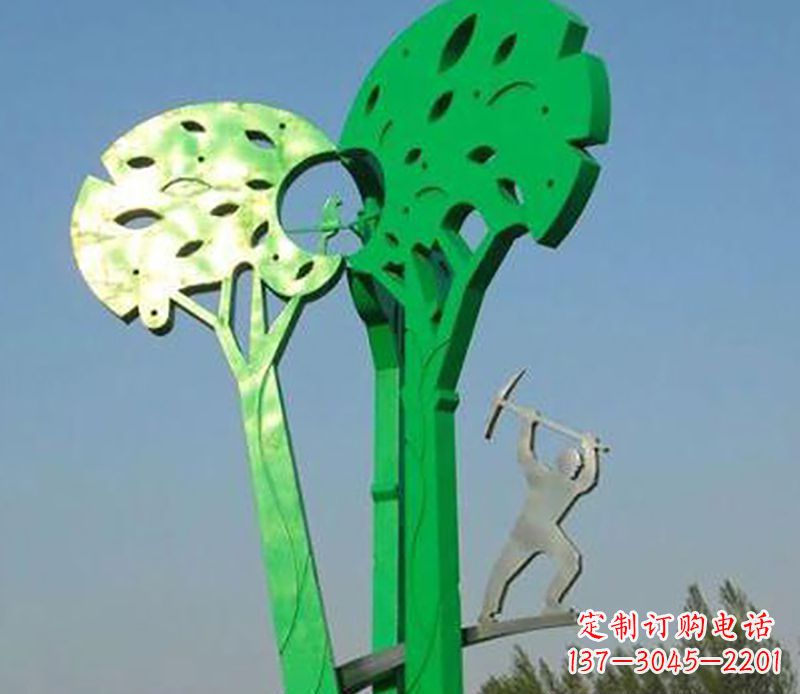 枫叶剪纸雕塑不锈钢