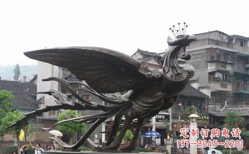 凤凰公园景观铜雕
