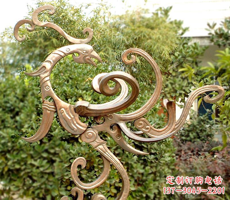 凤凰铜雕