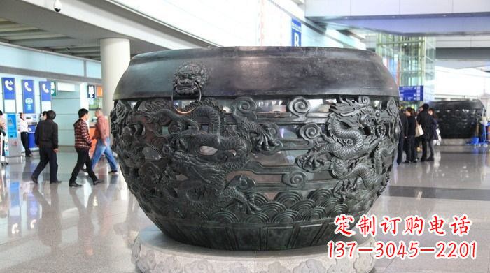 浮雕水缸龙广场景观雕塑