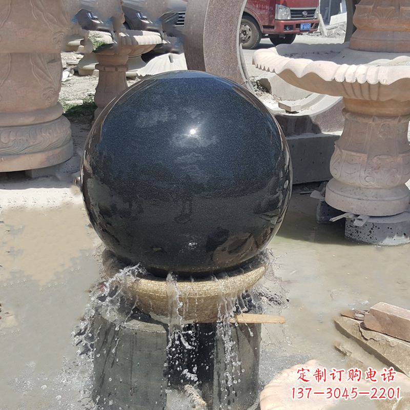 福建风水石球雕塑