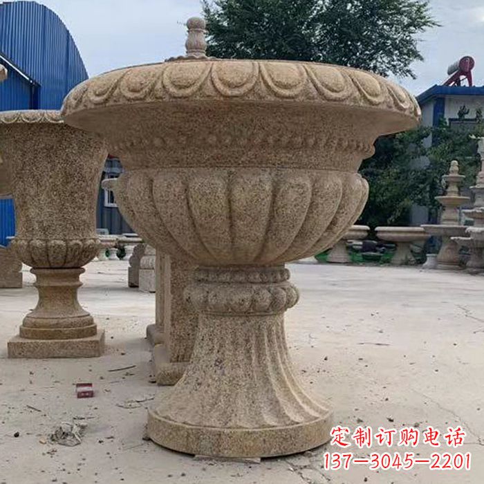 花盆雕塑 - 高墩/欧式/石雕/花盆 花盆雕塑 - 高墩/欧式/石雕/花盆