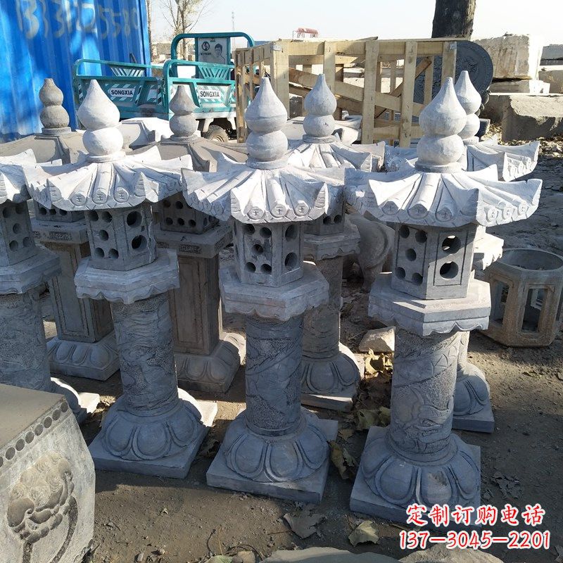 青石雕塑 - 高墩/青石/中式/灯笼 青石雕塑 - 高墩/青石/中式/灯笼