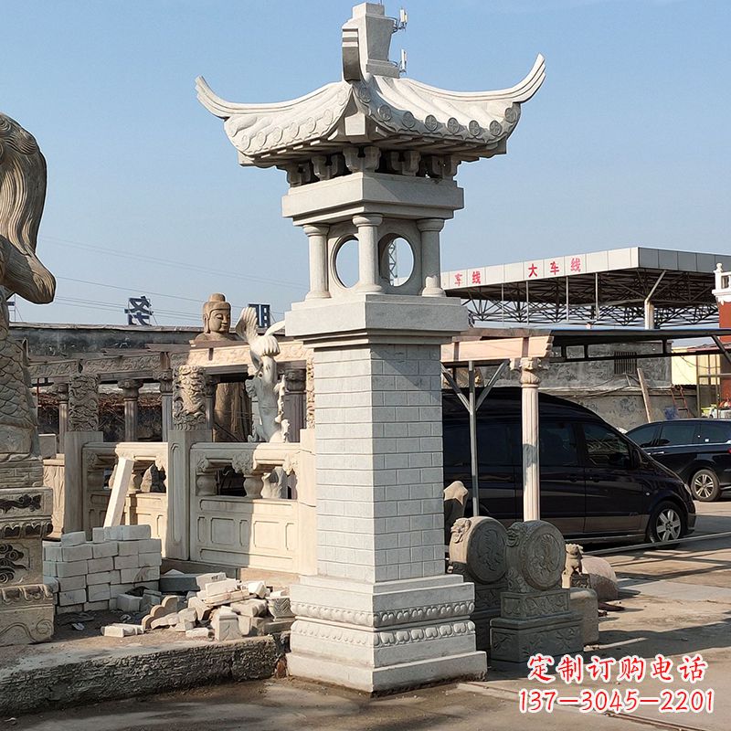 高墩中式石雕灯笼