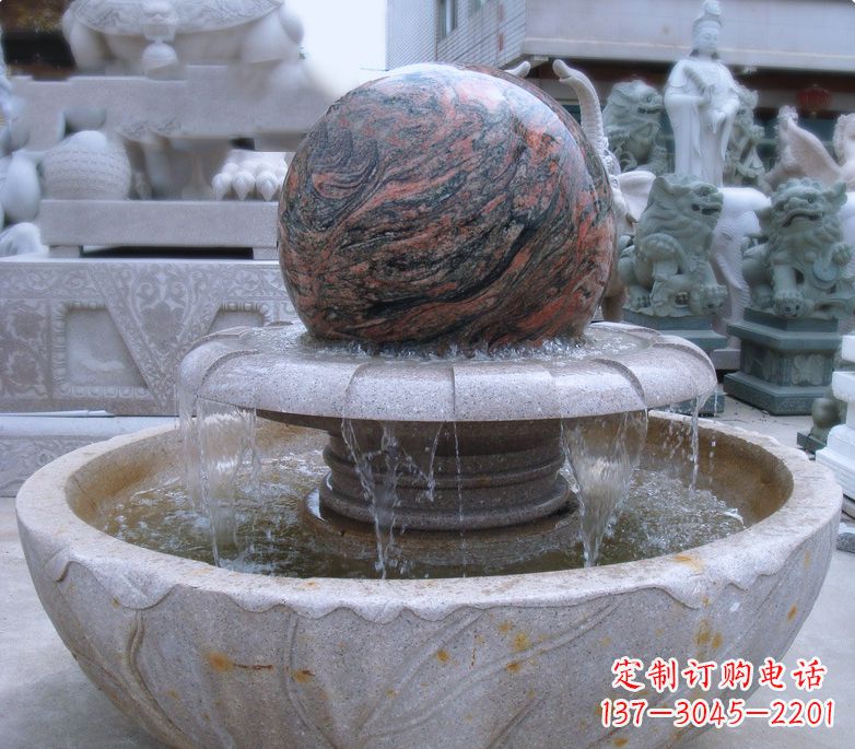 个性的喷泉石雕