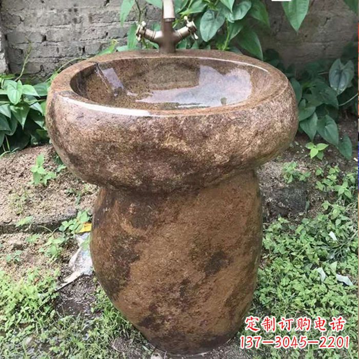 个性石雕花盆