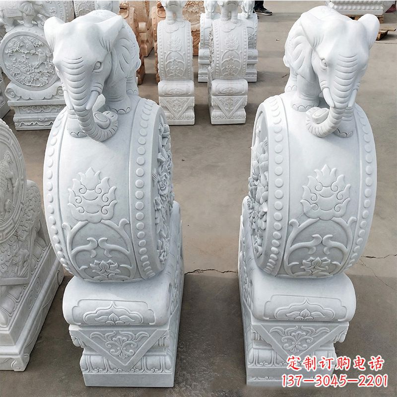 个性石雕雕塑抱鼓石