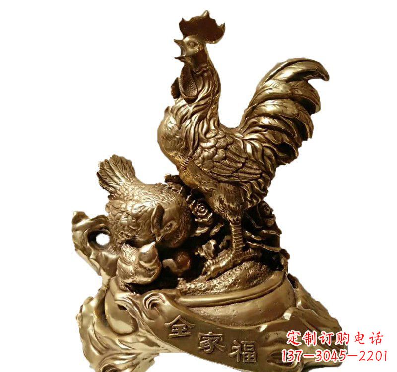 匠心工艺 公鸡全家福铜雕塑 匠心工艺 公鸡全家福铜雕塑