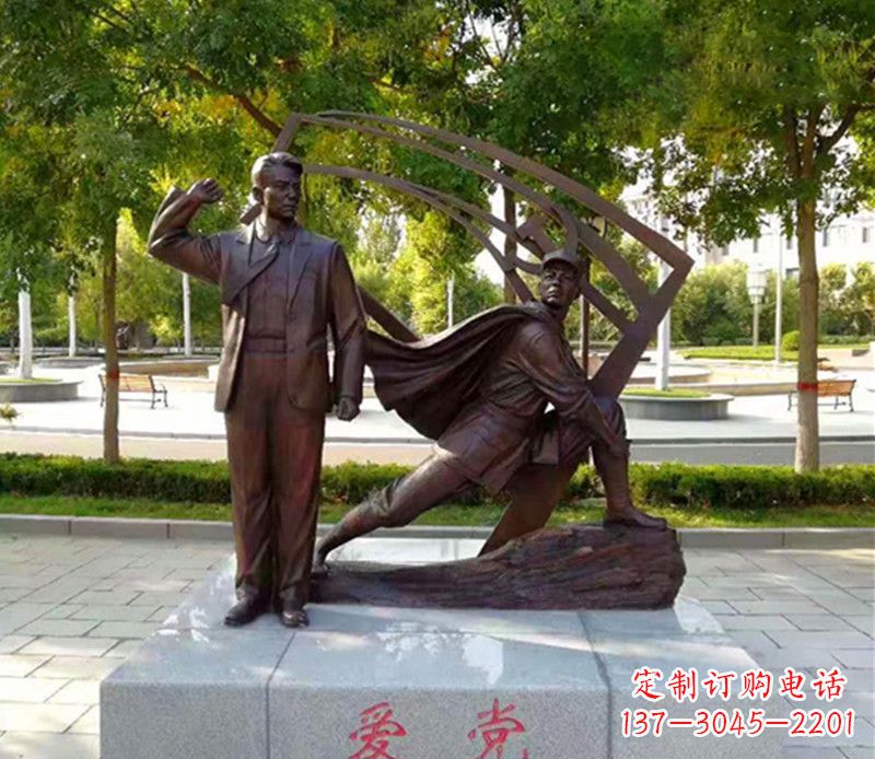 公园爱党人物铜雕