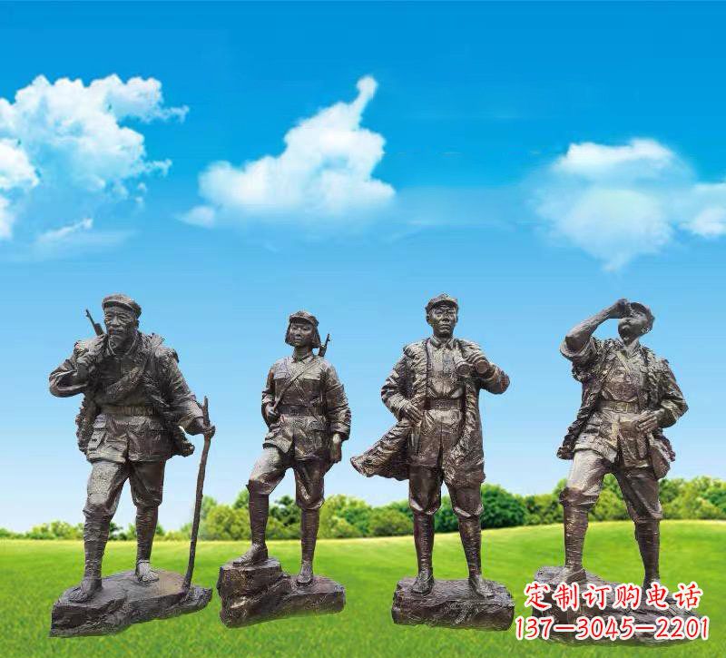 青铜雕刻-八路军战士雕塑 青铜雕刻-八路军战士雕塑