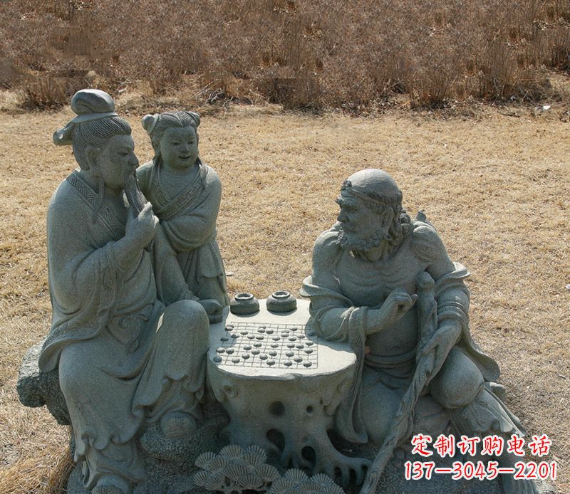 八仙下棋铜雕塑 八仙下棋铜雕塑