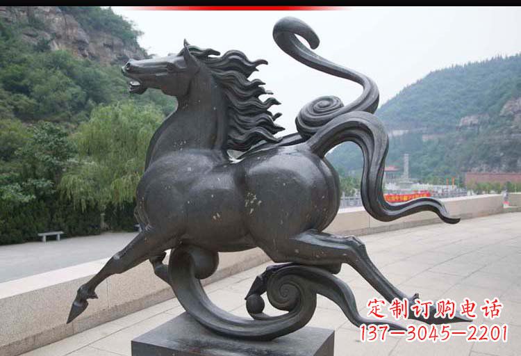 公园奔马铜雕 (2)