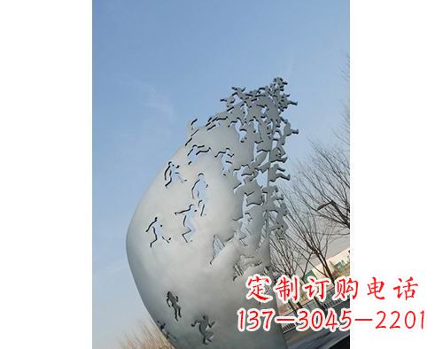 公园不锈钢奔跑创意雕塑