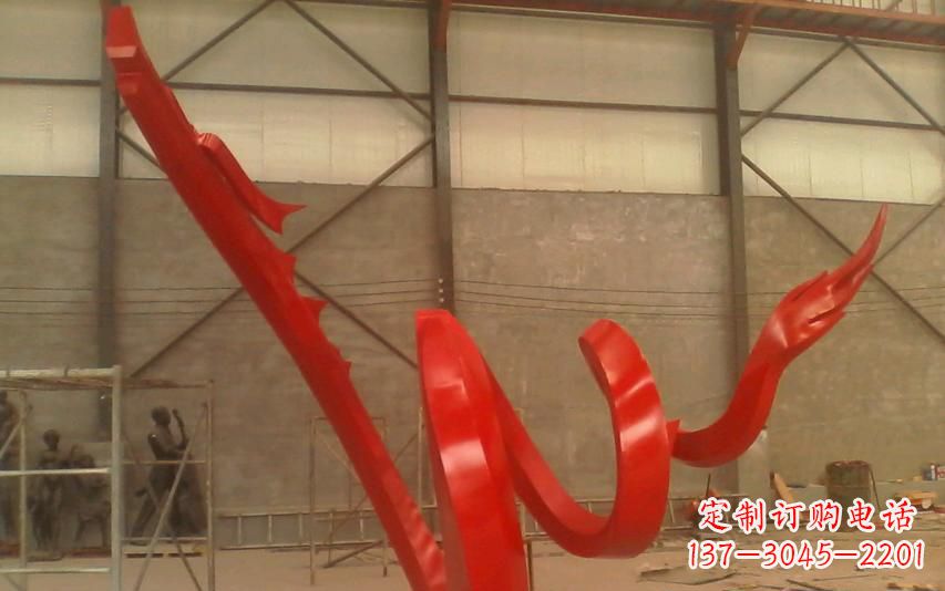 公园不锈钢彩带景观雕塑