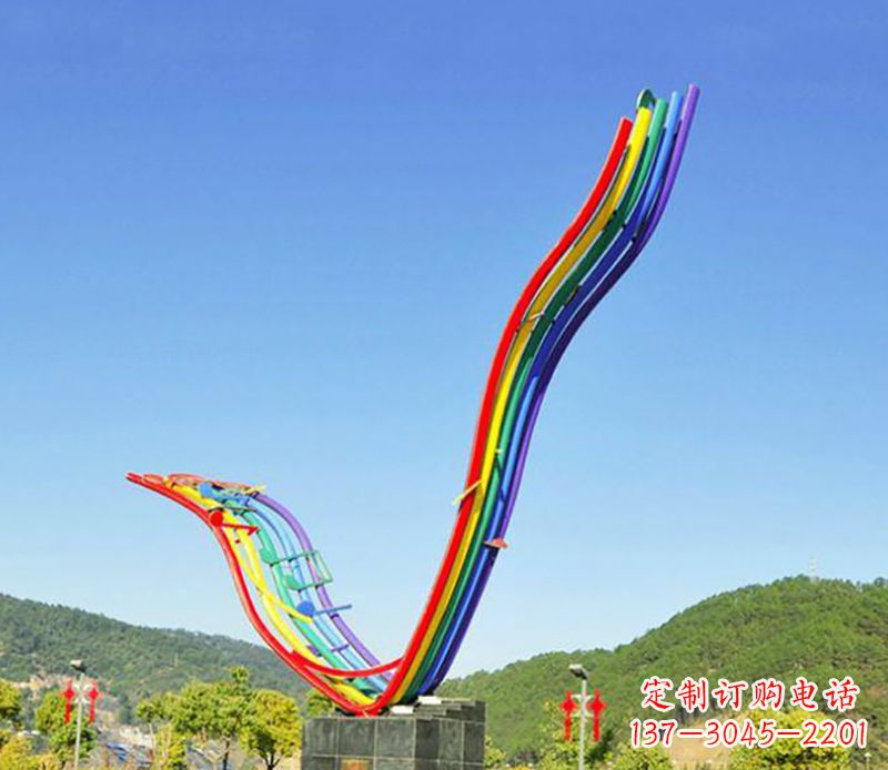 公园不锈钢彩虹雕塑