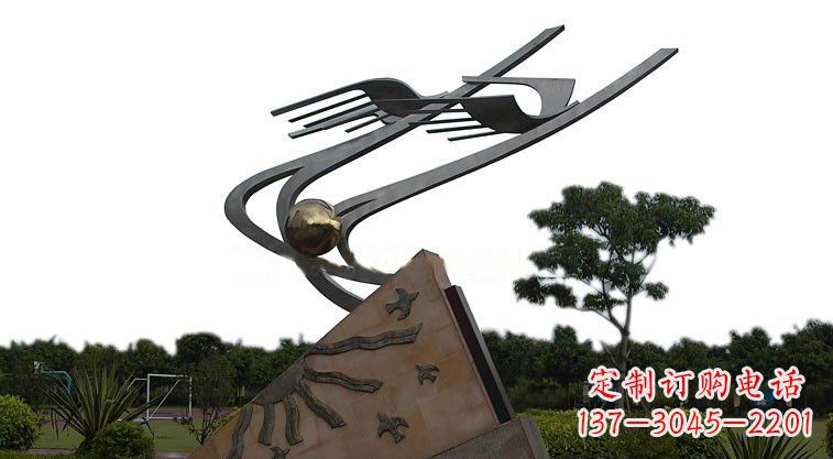 公园不锈钢抽象飞翔的鸟雕塑