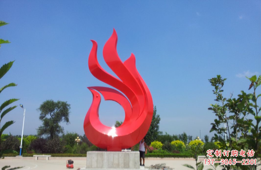 公园不锈钢抽象凤凰雕塑11