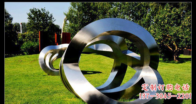 公园不锈钢抽象景观雕塑 (3)