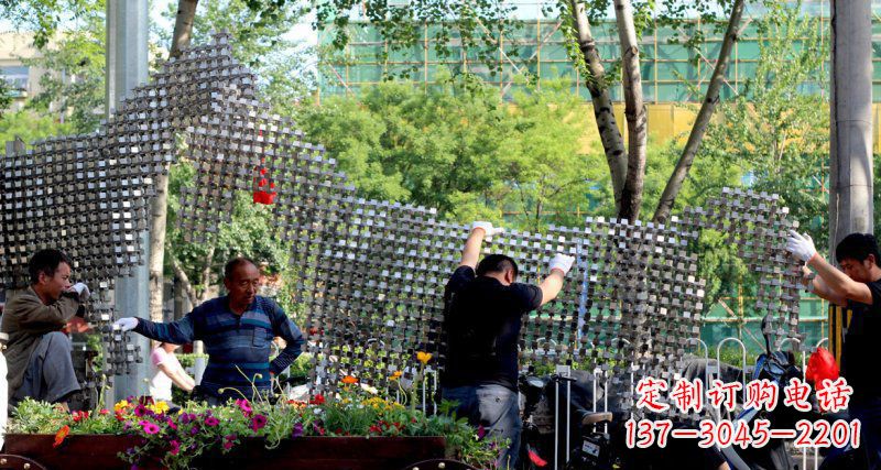 中领雕塑 - 动物抽象不锈钢雕塑 中领雕塑 - 动物抽象不锈钢雕塑