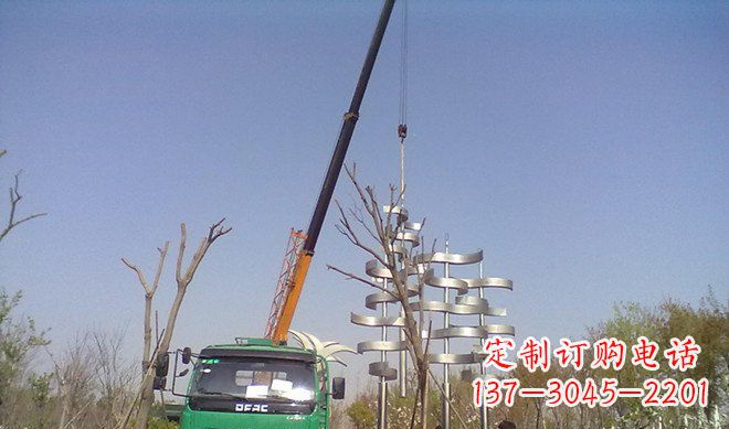 公园不锈钢抽象树雕塑 (2)