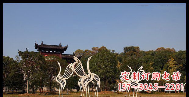 仙鹤雕塑 - 公园/不锈钢/抽象/仙鹤/动物 仙鹤雕塑 - 公园/不锈钢/抽象/仙鹤/动物