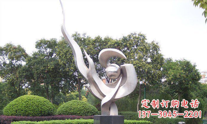 公园不锈钢抽象心中的希望雕塑