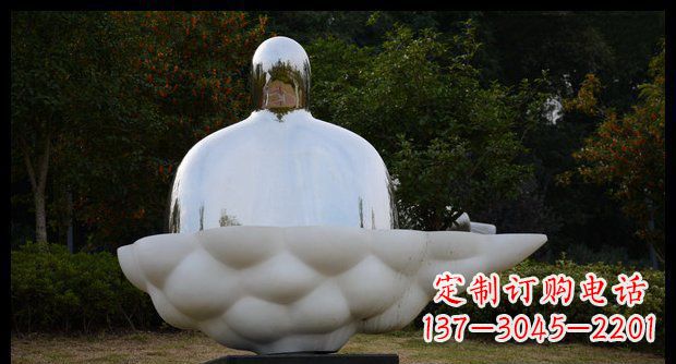 公园不锈钢抽象云端之上人物景观雕塑