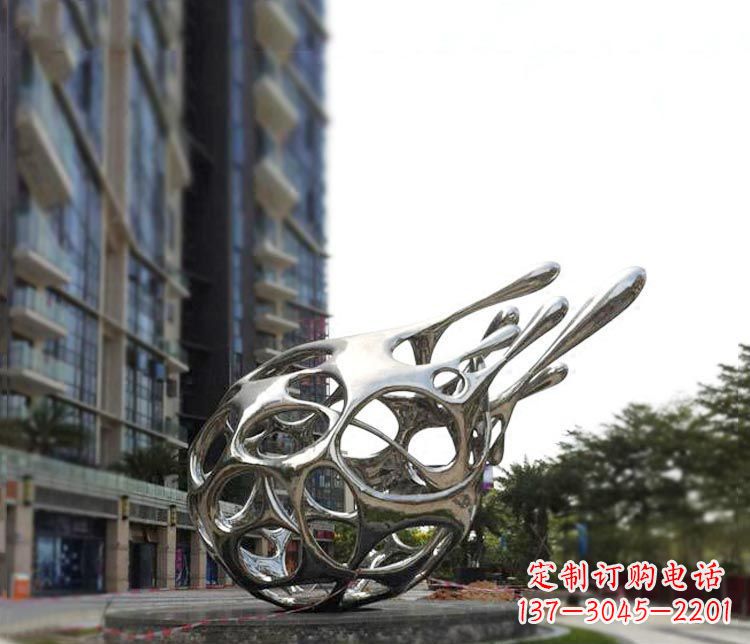 公园不锈钢创意抽象雕塑