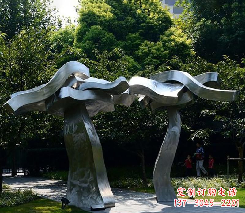 公园不锈钢创意门雕塑