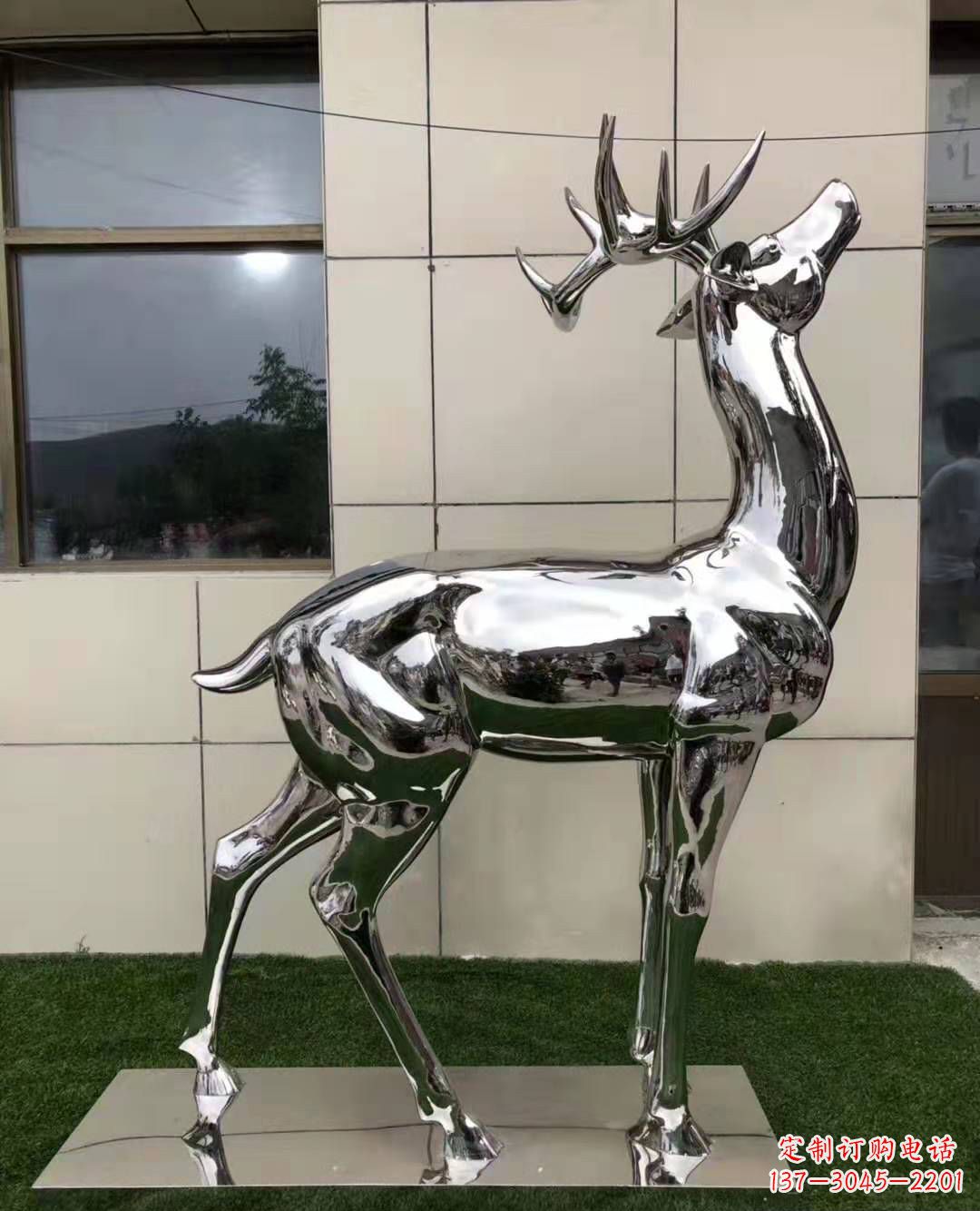 梅花鹿雕塑 - 公园/不锈钢/动物/梅花鹿 梅花鹿雕塑 - 公园/不锈钢/动物/梅花鹿