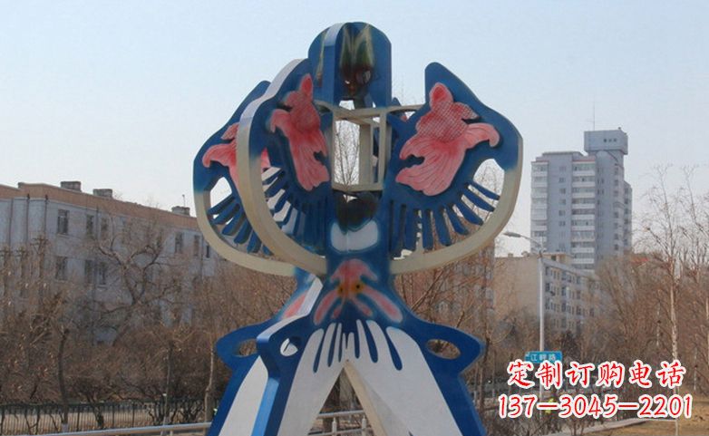 公园不锈钢风筝景观雕塑22