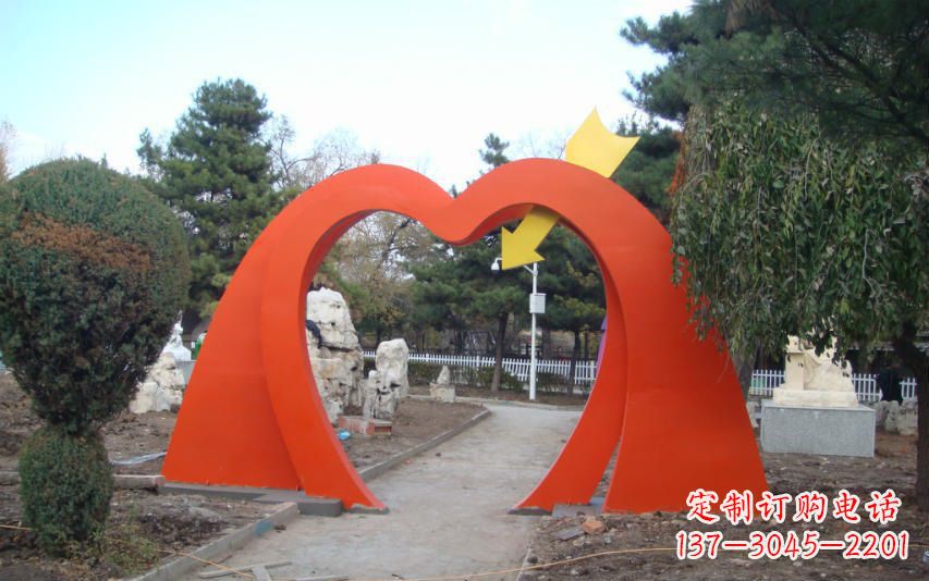 公园不锈钢拱门雕塑